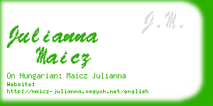 julianna maicz business card